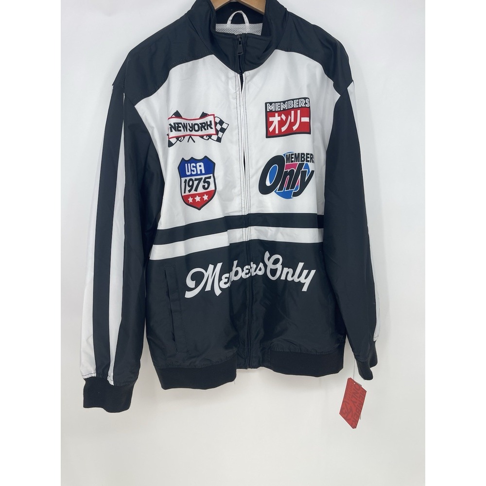 Members Only Sport Multicolor Racing Jacket‎ Mens Size M Bag-4